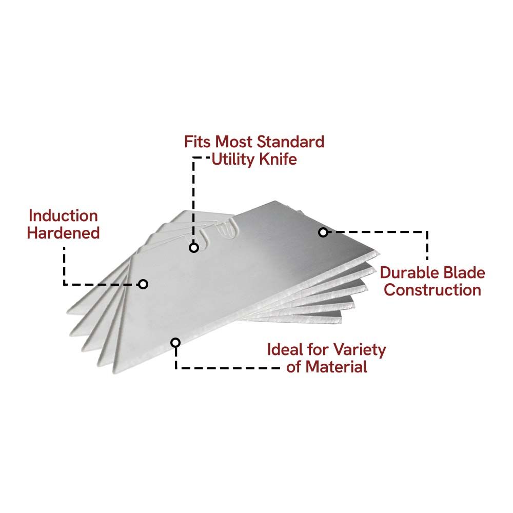 Utility Knife Blades with Dispenser - 100/PK
