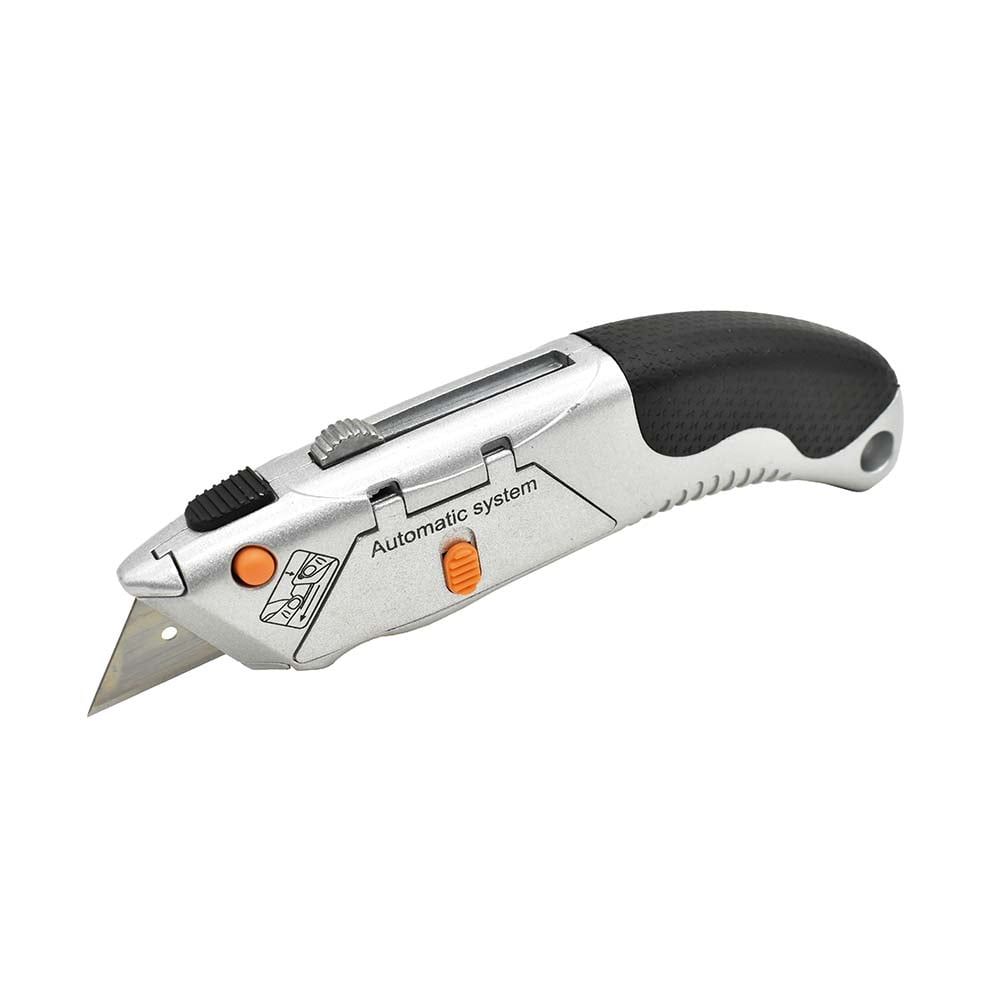 Heavy-Duty Auto-Load Utility Knife with 6 Extra Blades