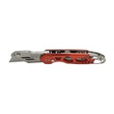 Heavy Duty Folding Utility Knife with Belt Clip - Red