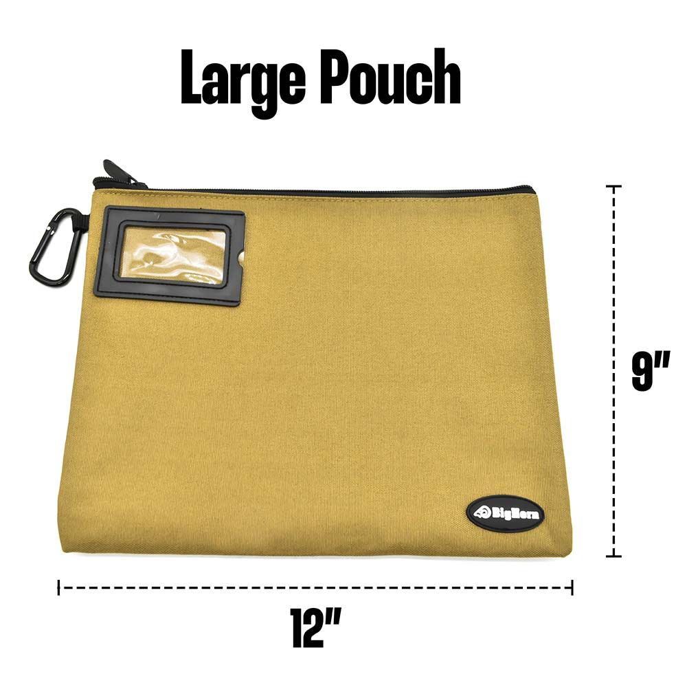 Heavy-Duty Oxford Canvas Tool Zipper Pouches Kit - 12-3/8" x 9" and 12" x 9-3/4"