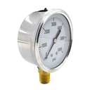 Pressure Gauge 6000 PSI 1/4" MNPT Bottom Mount
