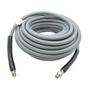 Pressure Washer Steel Braided Gray Rubber Hose – WP 4500 PSI - 3/8" x 100ft. - 3/8" MNPT Fixed & Swivel with Sleeve