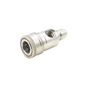Pressure Washer Stainless Steel Gauge Coupler 3/8" Quick Connect x 3/8” Plug x 1/4" FNPT