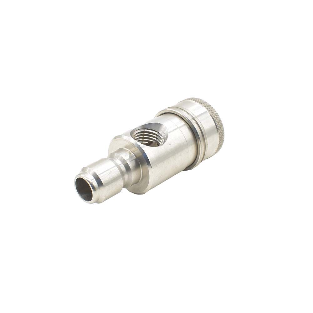 Pressure Washer Stainless Steel Gauge Coupler 3/8" Quick Connect x 3/8” Plug x 1/4" FNPT
