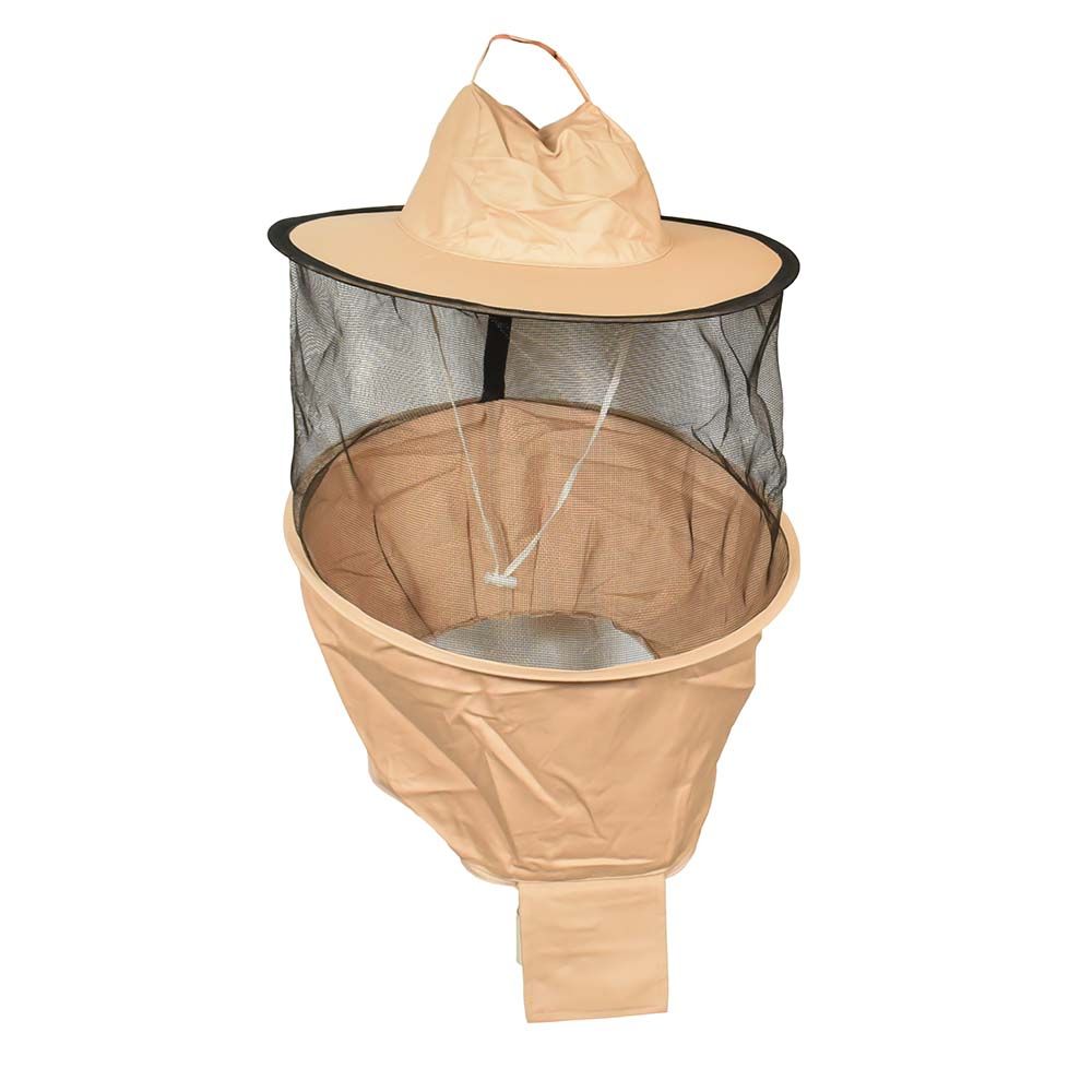Honey Bee Full Protective Suit, Beige Cotton+ Round Hat - XL