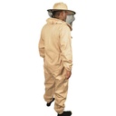 Honey Bee Full Protective Suit, Beige Cotton+ Round Hat - XXL