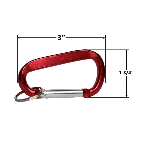 Mini Aluminum Carabiner Spring Clip Hook Keychain – 25 PACK - W03