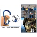 Mini Aluminum Carabiner Spring Clip Hook Keychain – 25 PACK - W04