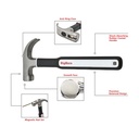 8-Oz Mini Claw Hammer with Rubber Coated Handle & Magnetic Nail Starter