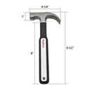 8-Oz Mini Claw Hammer with Rubber Coated Handle & Magnetic Nail Starter