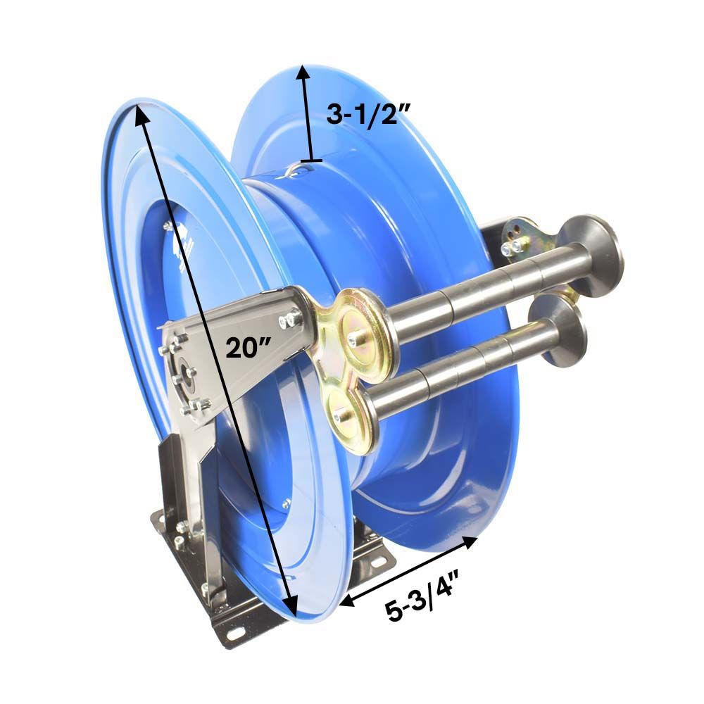 Pressure Washer Auto-Rewind Hose Reel 3/8" x 100ft - 3/8" MNPT x 3/8" MNPT