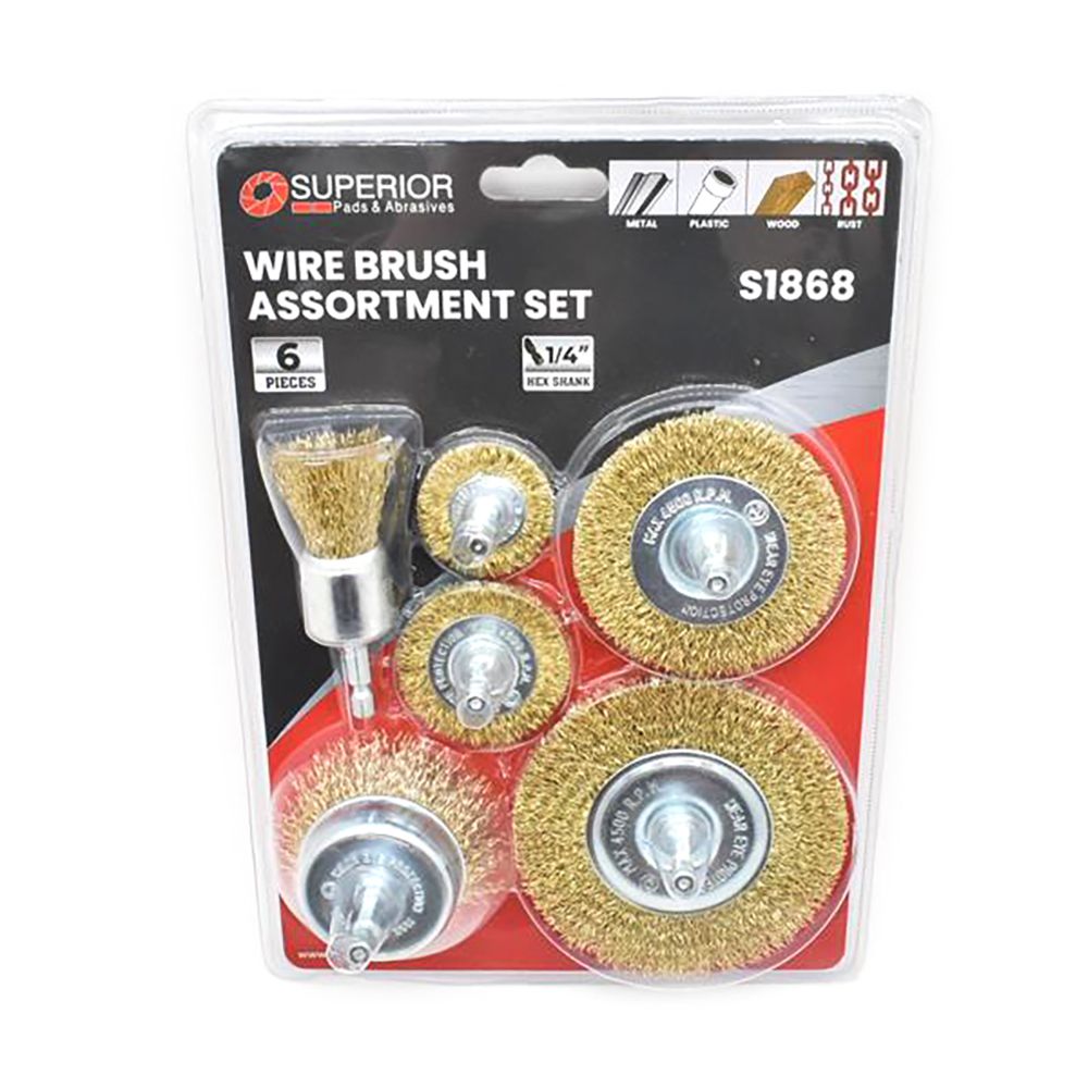 6-Piece Wire Brush Assortment Set
