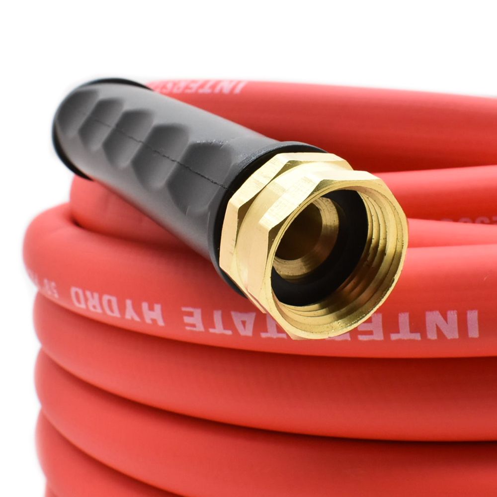 5/8" 50 ft Solid Red PVC Hose WP 200 PSI (3/4" GHT Male / GHT Female Fitting)