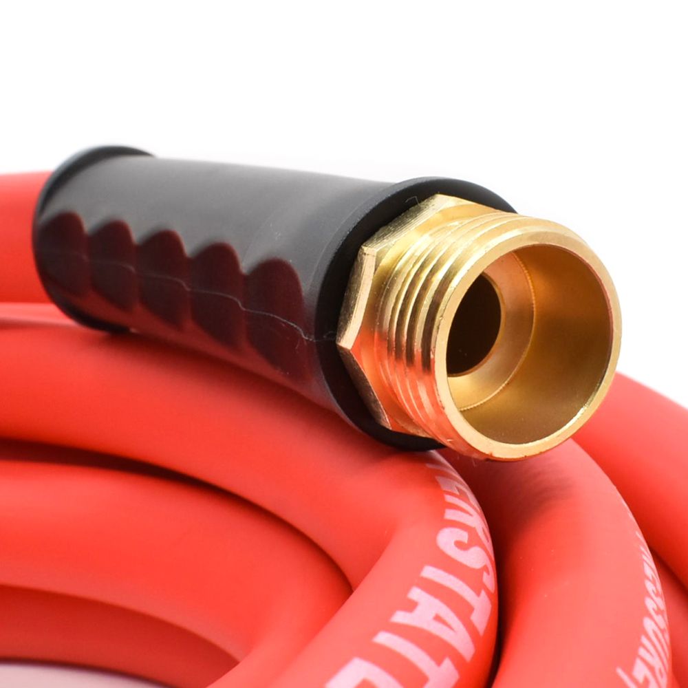 5/8" 25 ft Solid Red PVC Hose WP 200 PSI (3/4" GHT Male / GHT Female Fitting) 