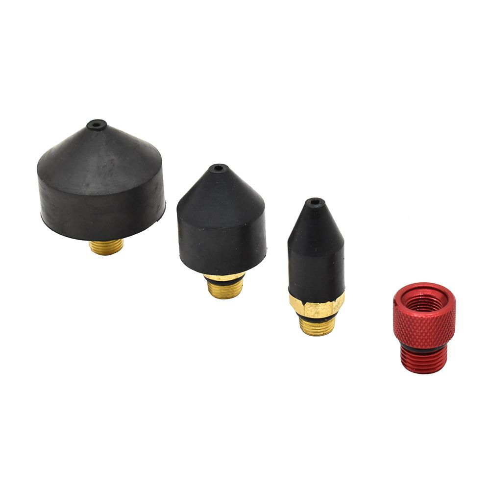 4-Piece Rubber Tip Air Nozzle Set with High-Flow Adapter