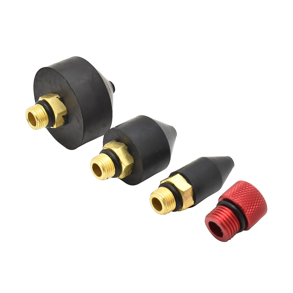 4-Piece Rubber Tip Air Nozzle Set with High-Flow Adapter