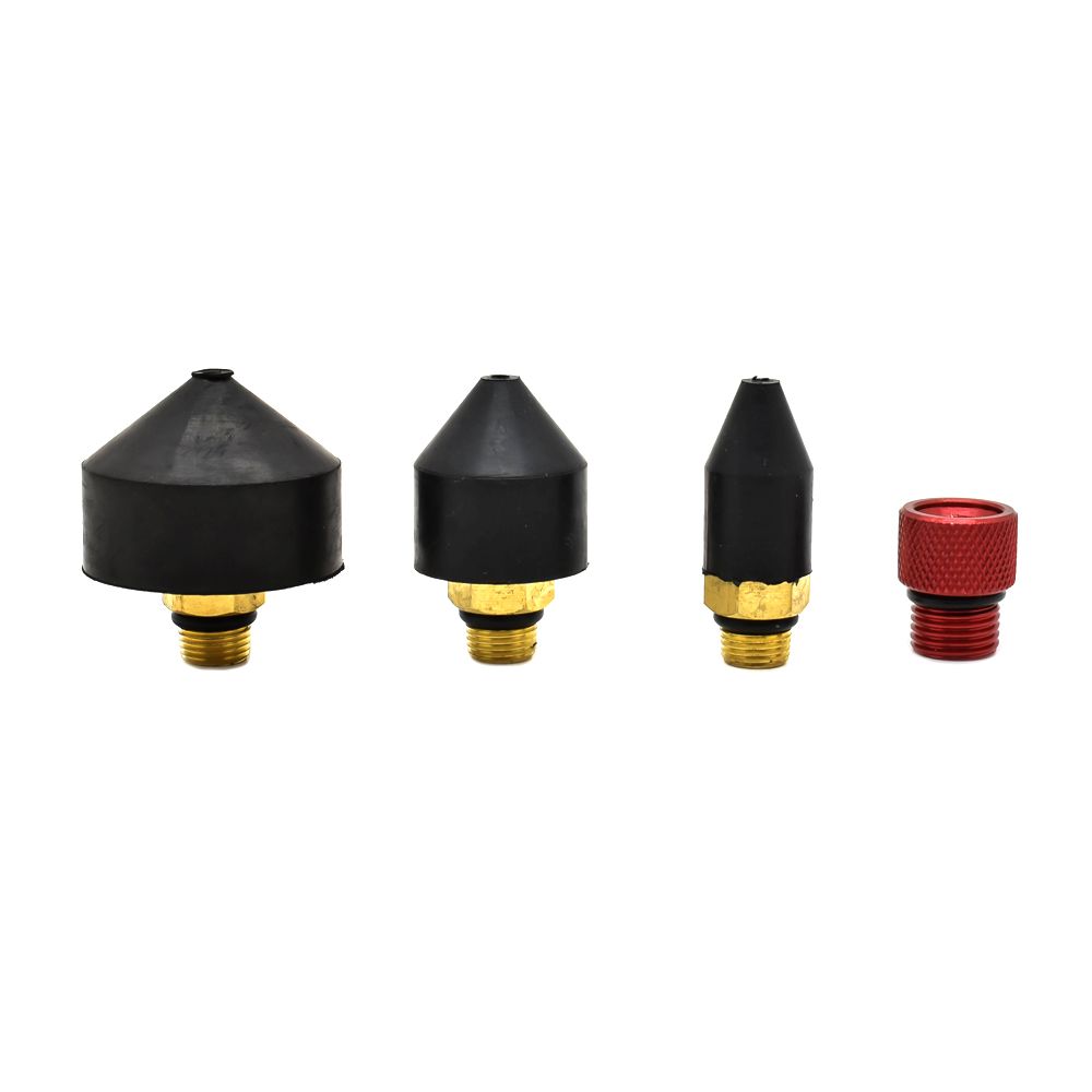 4-Piece Rubber Tip Air Nozzle Set with High-Flow Adapter