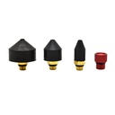 4-Piece Rubber Tip Air Nozzle Set with High-Flow Adapter