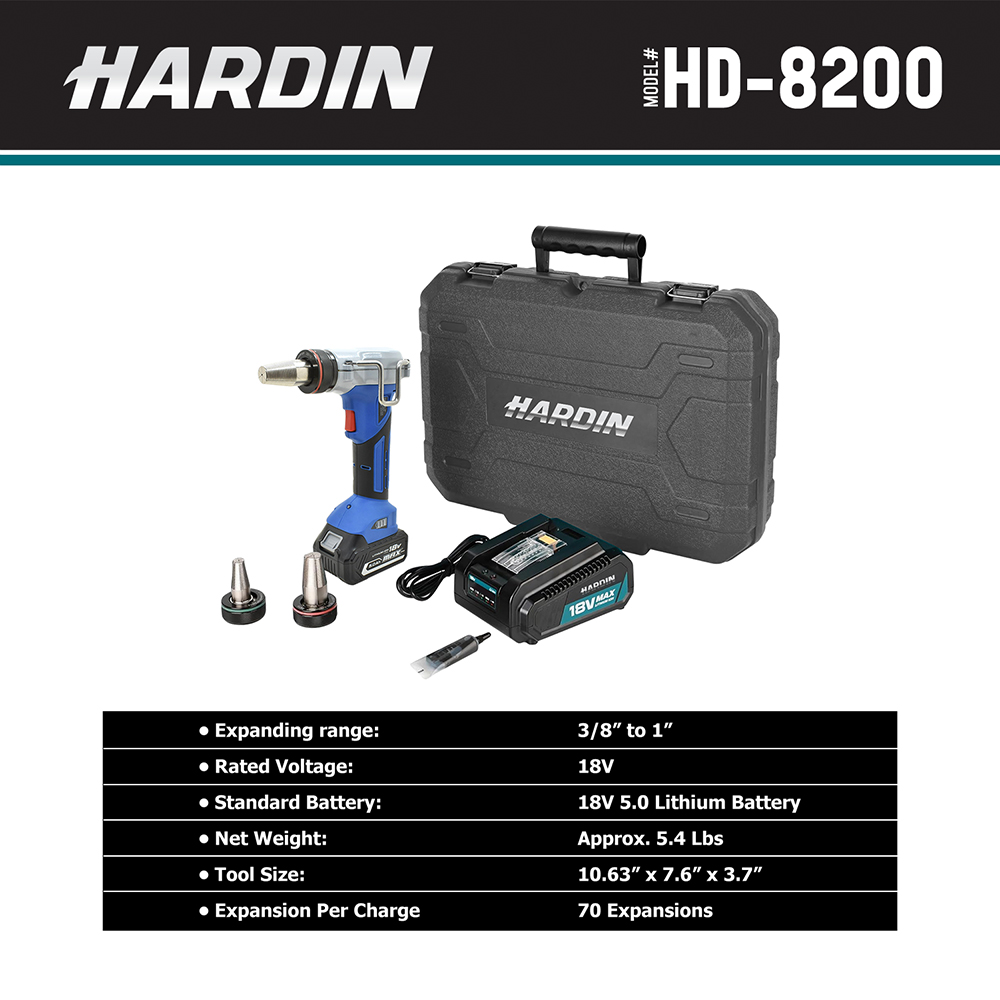 18V Cordless PEX-A Expansion Tool Kit with LockSeal™ Heads (1/2", 3/4", 1"), Battery and Charger