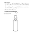 740-T Kitchen Sink Deck Mounted Liquid Soap/Hand Sanitizer Dispenser with Refillable 12 oz Bottle