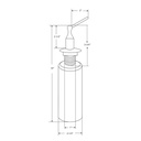740-T Kitchen Sink Deck Mounted Liquid Soap/Hand Sanitizer Dispenser with Refillable 12 oz Bottle