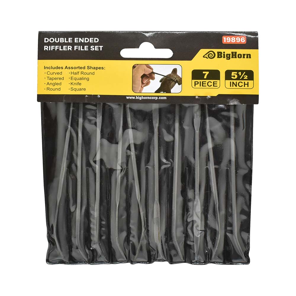 10-Piece 5-3/4" Long Double Ended Riffler File Set