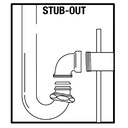 1-1/2" Cast Elbow for Sink Trap