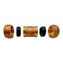 3/4" IPS x 1" Copper Short Pattern Brass Compression Coupling