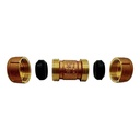 1/2" IPS x 3/4" Copper Short Pattern Brass Compression Coupling