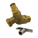 1/2" MIP x 3/4" GHT No-Kink Hose Bibb with Loose Key - Lead Free