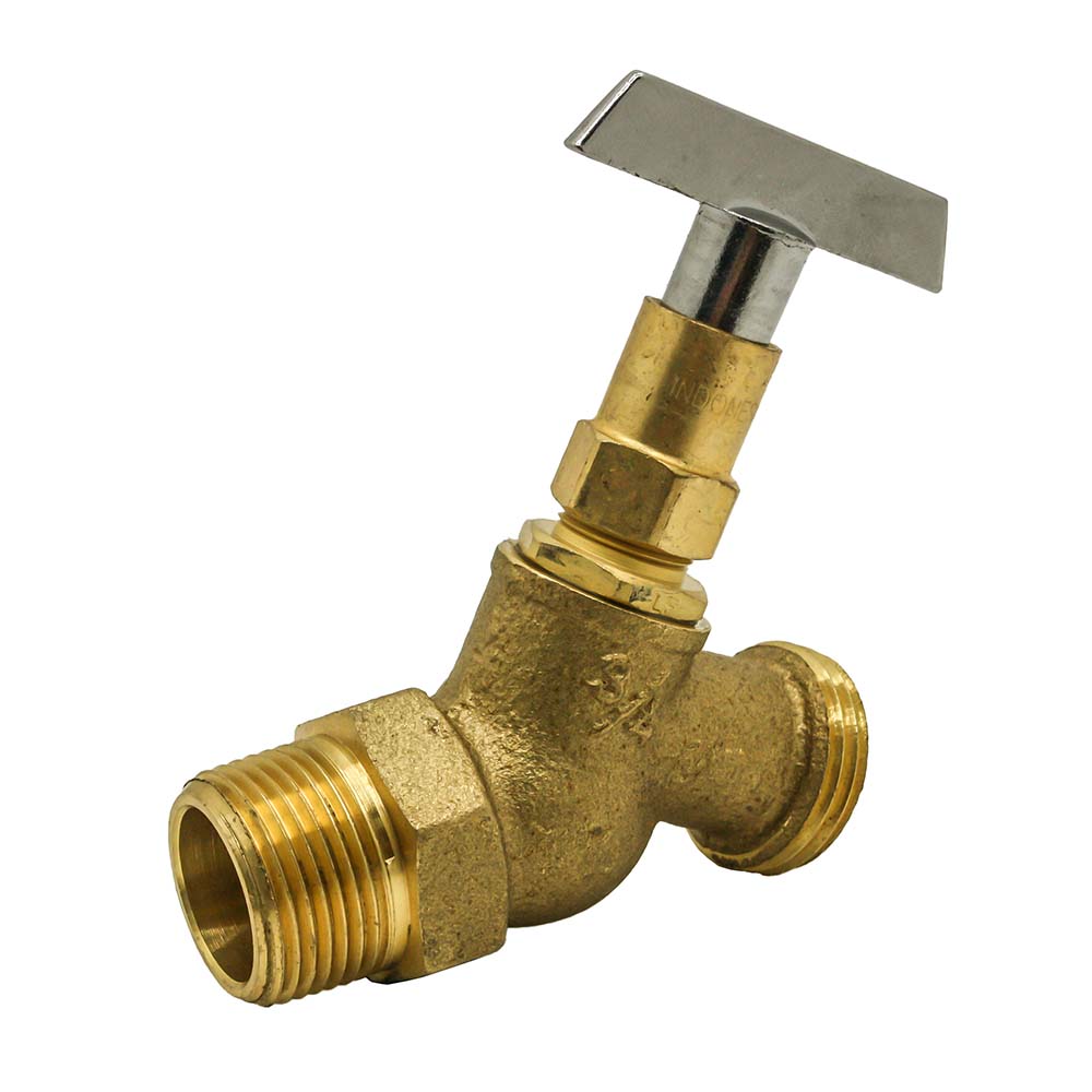 3/4" MIP x 3/4" GHT No-Kink Hose Bibb with Loose Key - Lead Free