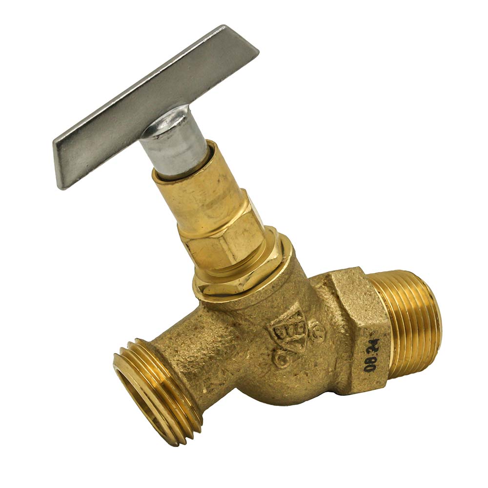 3/4" MIP x 3/4" GHT No-Kink Hose Bibb with Loose Key - Lead Free