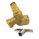 1/2" FIP x 3/4" GHT No-Kink Hose Bibb with Loose Key - Lead Free