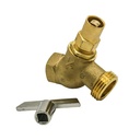 1/2" FIP x 3/4" GHT No-Kink Hose Bibb with Loose Key - Lead Free