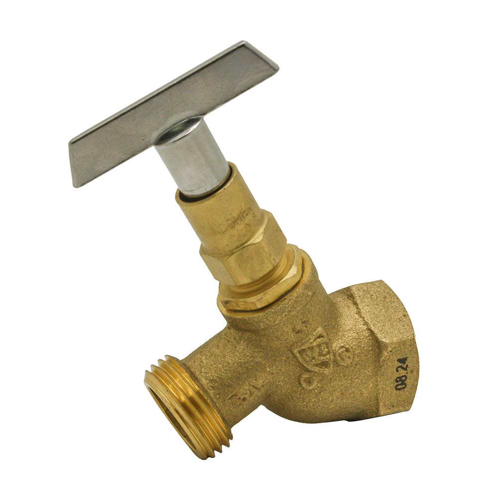 3/4" FIP x 3/4" GHT No-Kink Hose Bibb with Loose Key - Lead Free