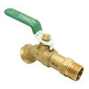 1/2" MIP x 1/2" Sweat x 3/4" MHT No-Kink 1/4 Turn Hose Bibb