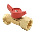1/2" FIP x 3/4" GHT Male Brass No Kink - Quarter Turn