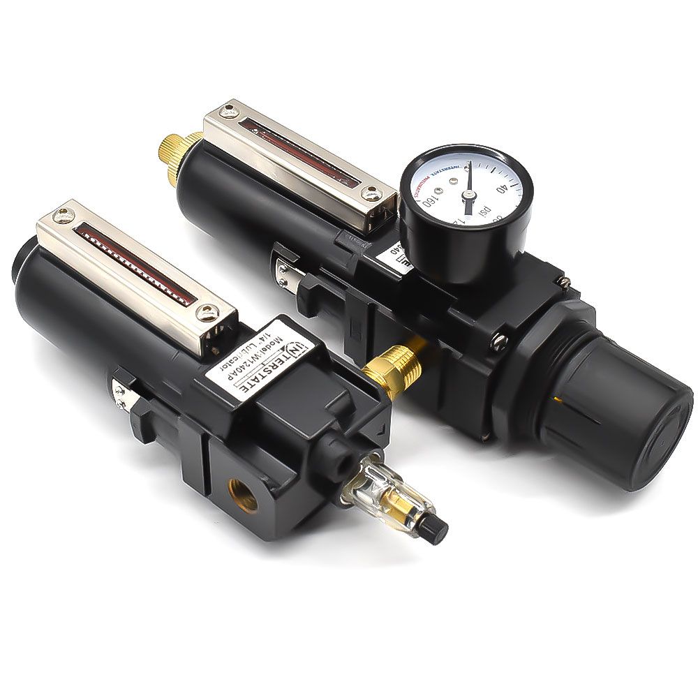 1/4" Standard Filter/Regulator/Lubricator Integral Combo with Gauge