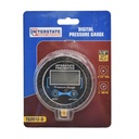 Round Digital Tire Pressure Gauge, 2" Dial Size with 1/8'' NPT Bottom Connector and Rubber Protector - Display Pack