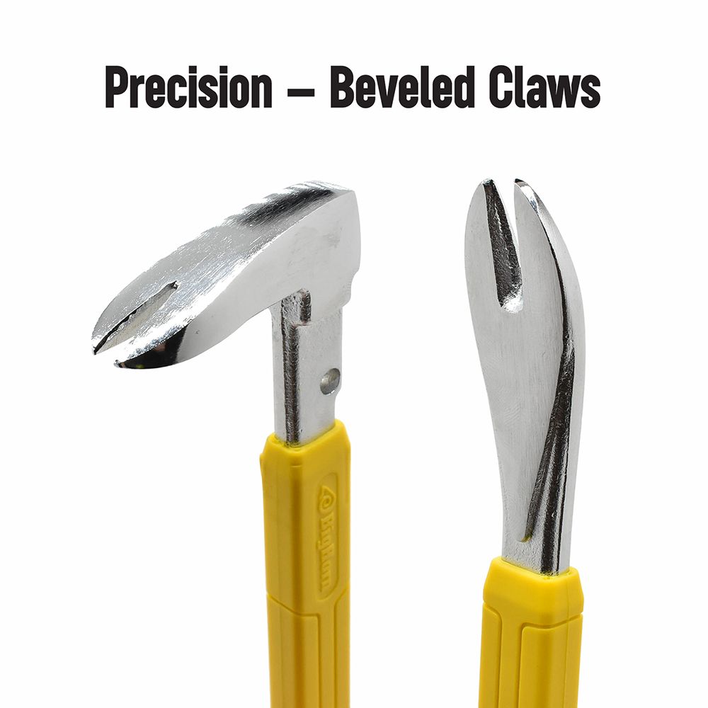 8" Claw Nail Puller Pry Bar with Molded Grip