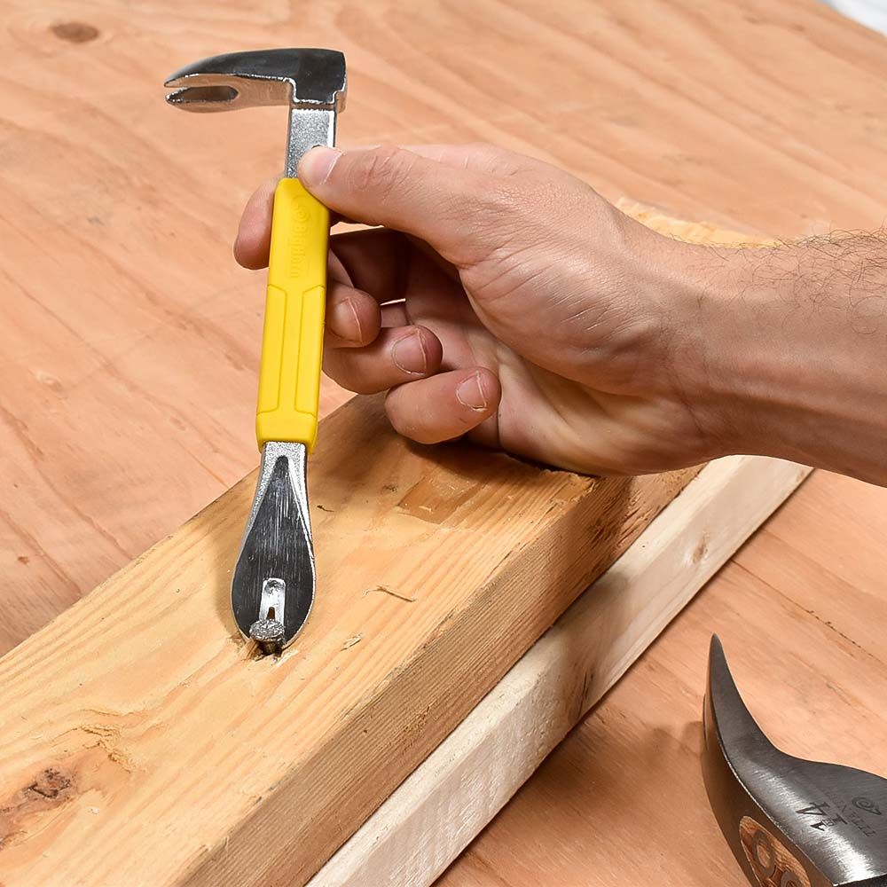 8" Claw Nail Puller Pry Bar with Molded Grip