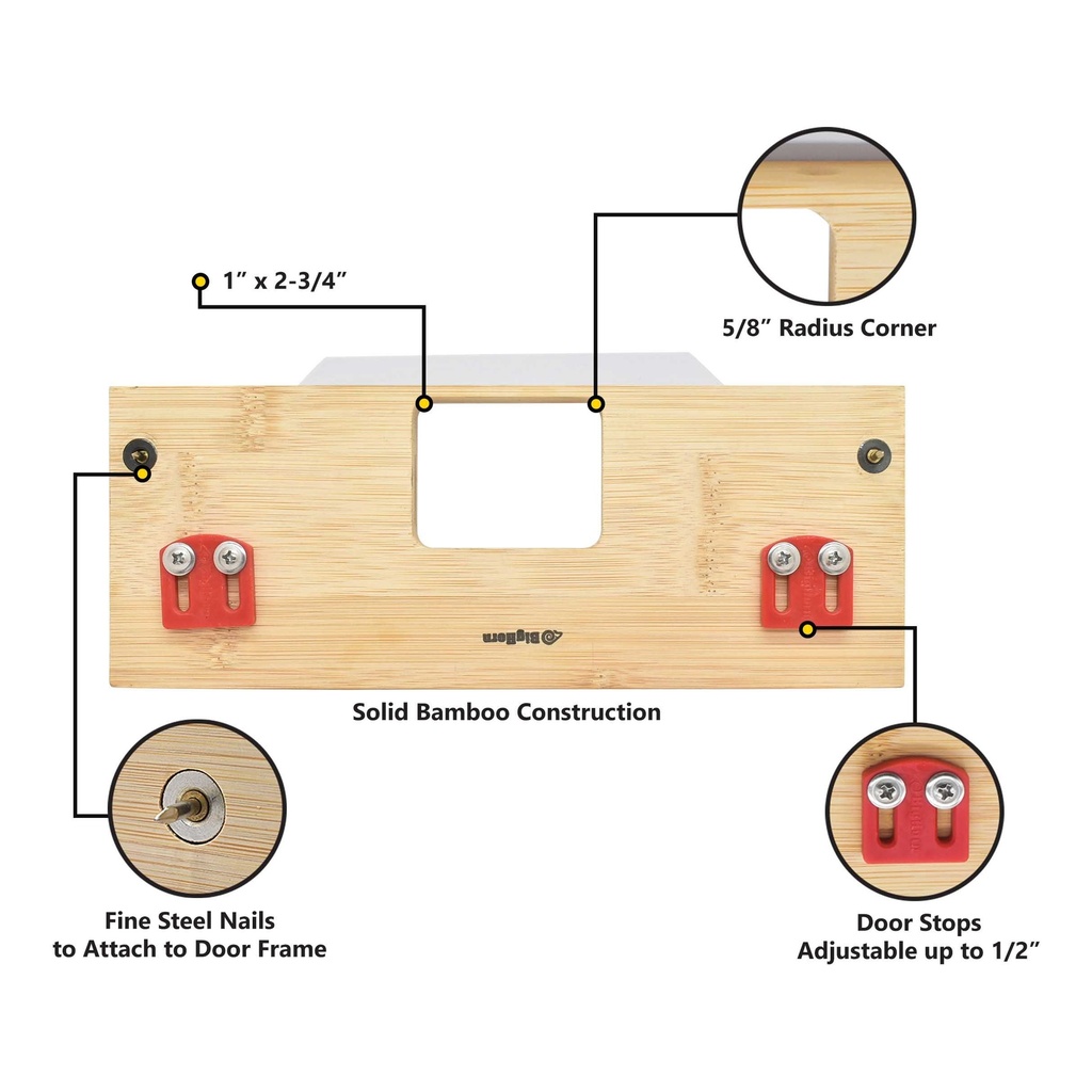 "A" Strike Template with Center Locator - Finish Size 1-3/4-Inch x 2-1/4-Inch