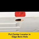 Multi-Latch Template - 1" X 2-1/4", 1-1/16" X 2-1/4" Or 1-1/8" X 2-1/4" Deadbolt