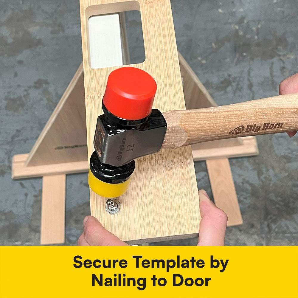 Multi-Latch Template - 1" X 2-1/4", 1-1/16" X 2-1/4" Or 1-1/8" X 2-1/4" Deadbolt