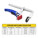 Quick-Lever Bar Clamp 4-1/2" Opening, 3" Throat Depth