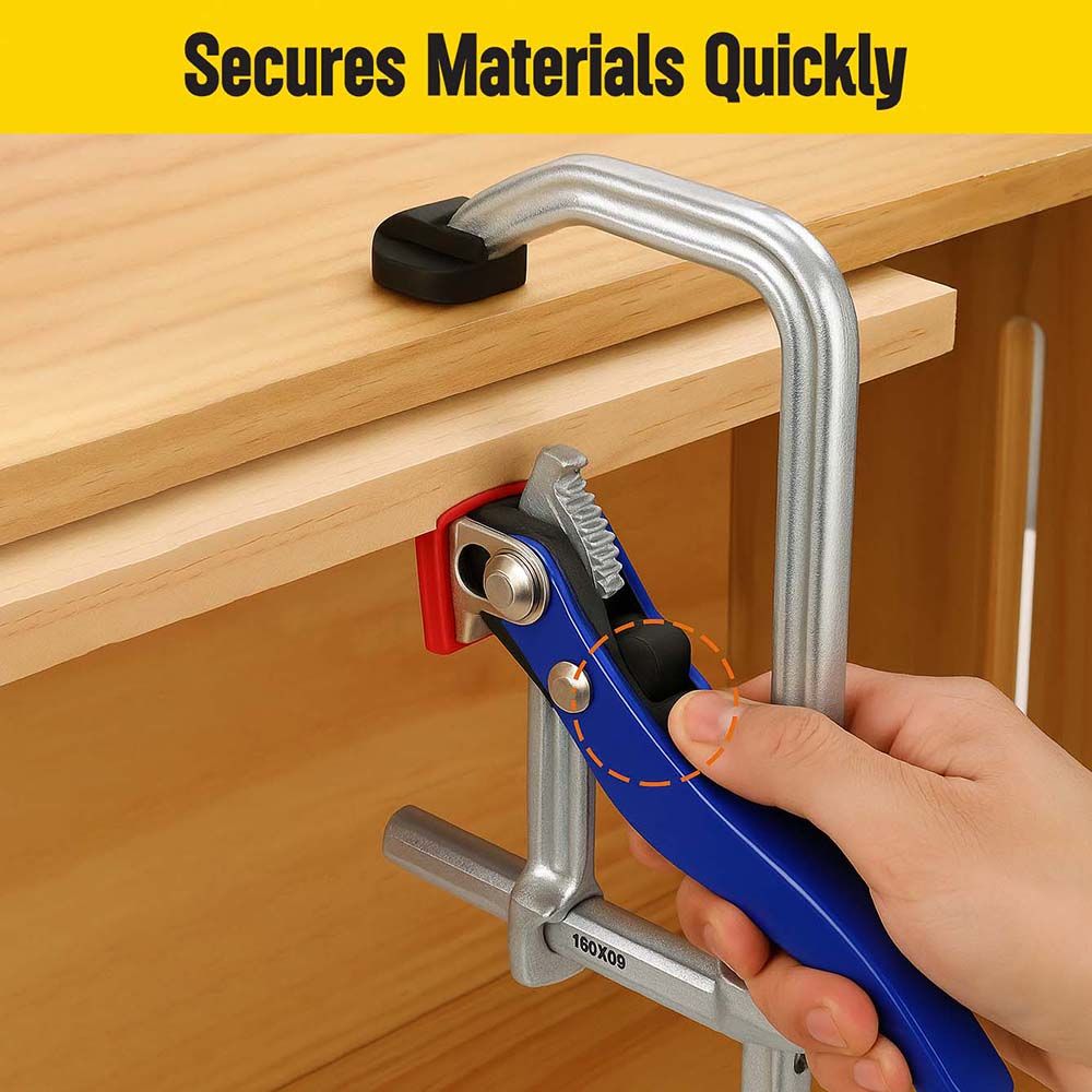 Quick-Lever Bar Clamp  6" Opening, 4" Throat Depth