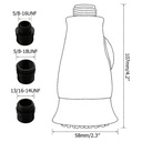 2494-T Universal Replacement Sprayer Pull Out Spray Head for Kitchen Sink Pull-Down Faucet, Satin Nickel - 10415 - W02