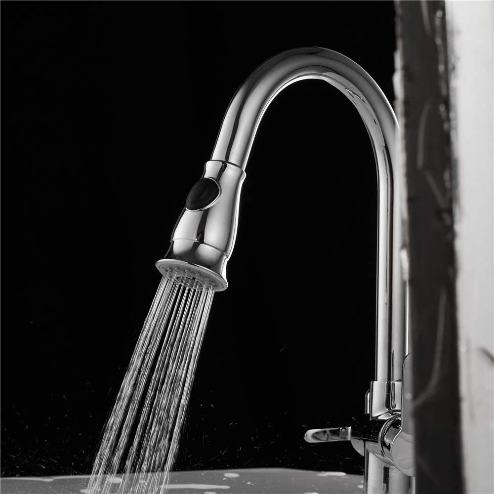 2494-T Universal Replacement Sprayer Pull Out Spray Head for Kitchen Sink Pull-Down Faucet, Satin Nickel - 10415 - W03
