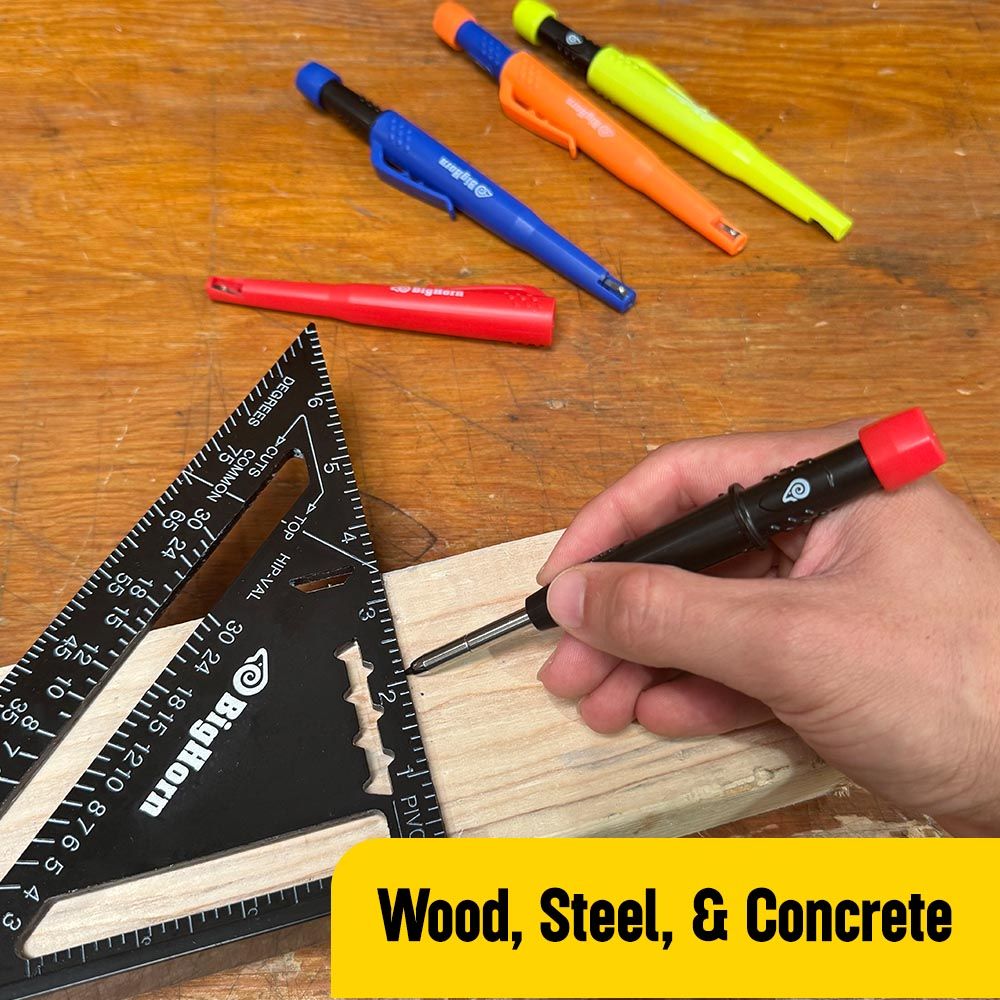 Carpenter Mechanical Pencil with 9 Pcs Pencil Lead Refill 