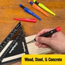 Carpenter Mechanical Pencil with 9 Pcs Pencil Lead Refill 